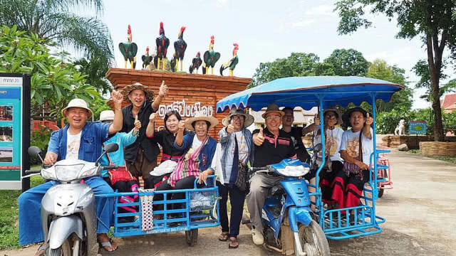 ไอเดียบรรเจิดนั่งจยย.พ่วงข้าง ชมโบราณสถานเมืองลอ แหล่งอารยะธรรมลุ่มน้ำอิง