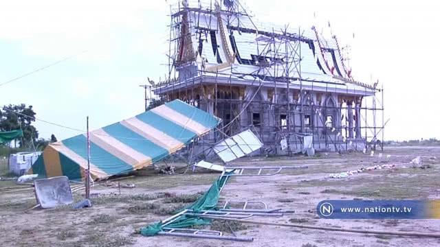 พายุฤดูร้อน! พัดบ้านพังเสียหาย หอกระจายข่าวล้ม