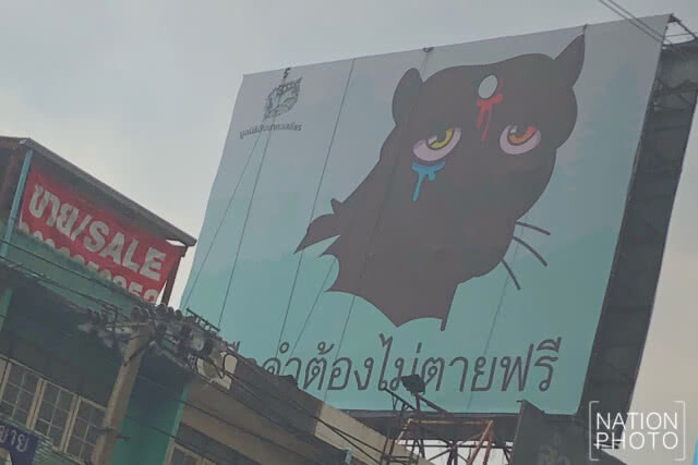 มูลนิธิสืบนาคะเสถียร ขึ้นป้ายโฆษณา #เสือดำต้องไม่ตายฟรี