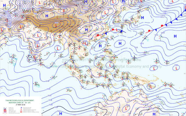 อุตุฯ เผยไทยฝนตกต่อเนื่อง