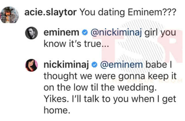 ชาวโซเซี่ยลจับตามอง "Nicki Minaj คบกับ Eminem" ???