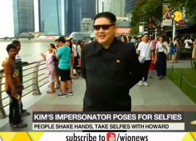 (ชมคลิป) ชายแต่งเหมือน 
คิม จอง-อึน โผล่สิงคโปร์
