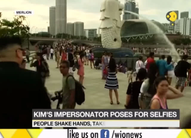 (ชมคลิป) ชายแต่งเหมือน 
คิม จอง-อึน โผล่สิงคโปร์