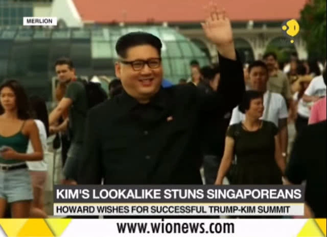 (ชมคลิป) ชายแต่งเหมือน 
คิม จอง-อึน โผล่สิงคโปร์