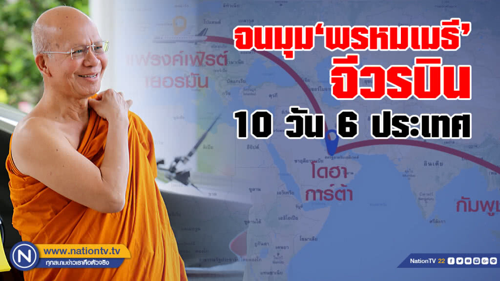 (คลิป) จนมุม "พรหมเมธี" จีวรบิน 10 วัน 6 ประเทศ