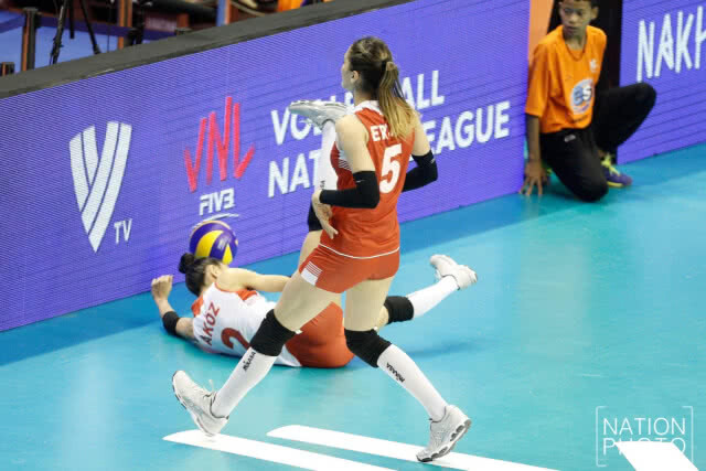 (ภาพชุด) ตบลูกยางสาวไทยสุดต้าน! พ่ายตุรกี 1-3 เซต เนชั่นส์ ลีก 2018