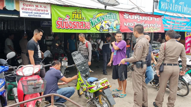 จัดระเบียบร้านซ่อมรถจักรยานยนต์ ป้องกันไม่ให้ทำผิดกฎหมาย