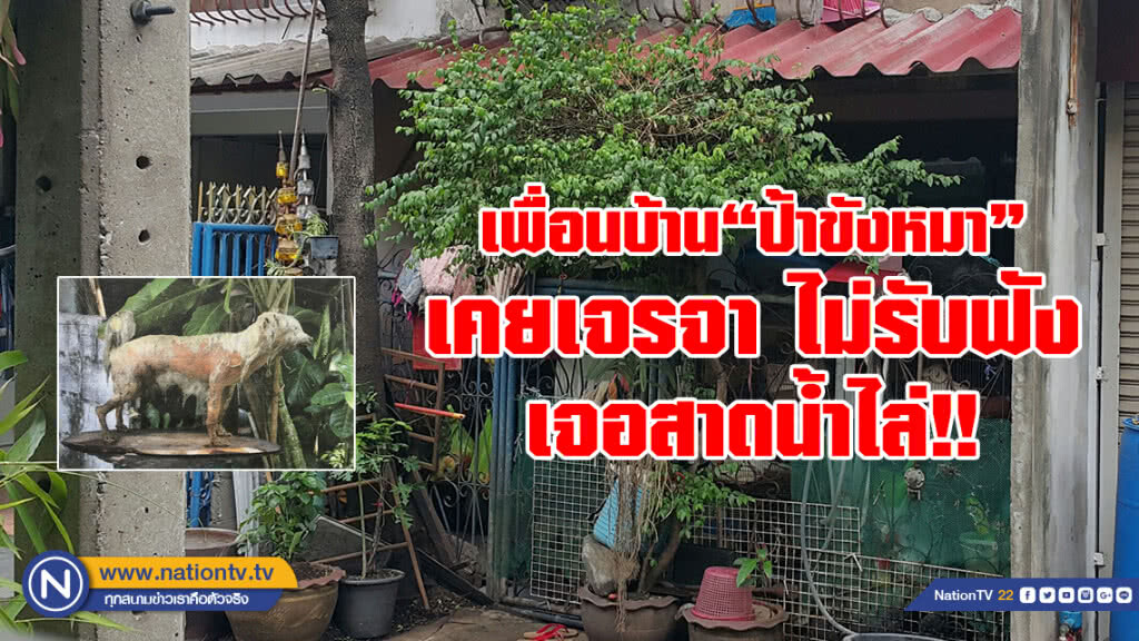 เพื่อนบ้าน"ป้า"ร้อง ตร.
กักขังสุนัข 50 ตัวไม่เคยปล่อย
ไม่รับฟัง กลับสาดน้ำไล่