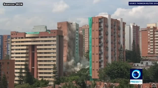 5 วินาที หายวับ! ระเบิดทำลายตึกสูงในโคลอมเบีย