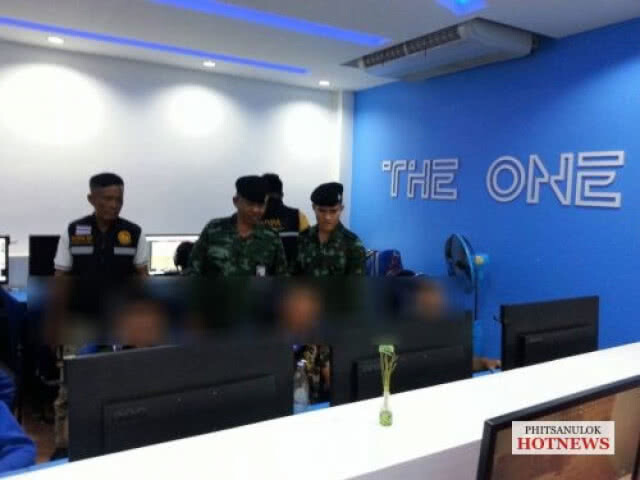 นายอำเภอ พิษณุโลก นำตรวจสถานบริการร้านเกมส์ป้องกันพนันบอลโลก