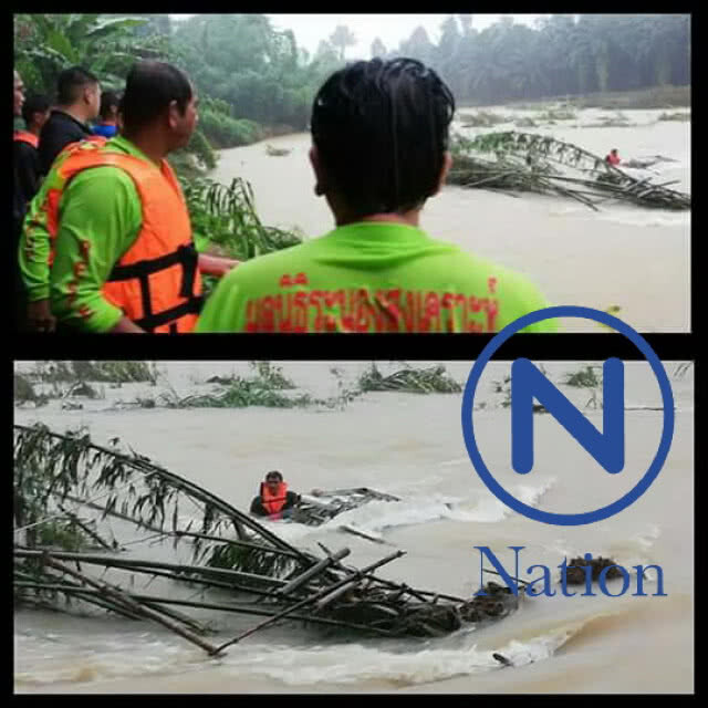 น้ำป่าซัดกระบะชาวบ้าน จ.ระนองกลางดึก สูญหาย1 เร่งค้นหา