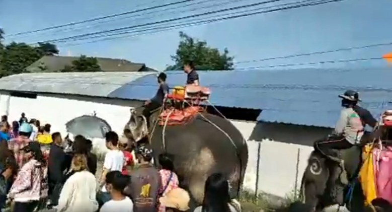 ประชาชนแห่รอรับเงินโปรยทาน 1 ล้านแน่น