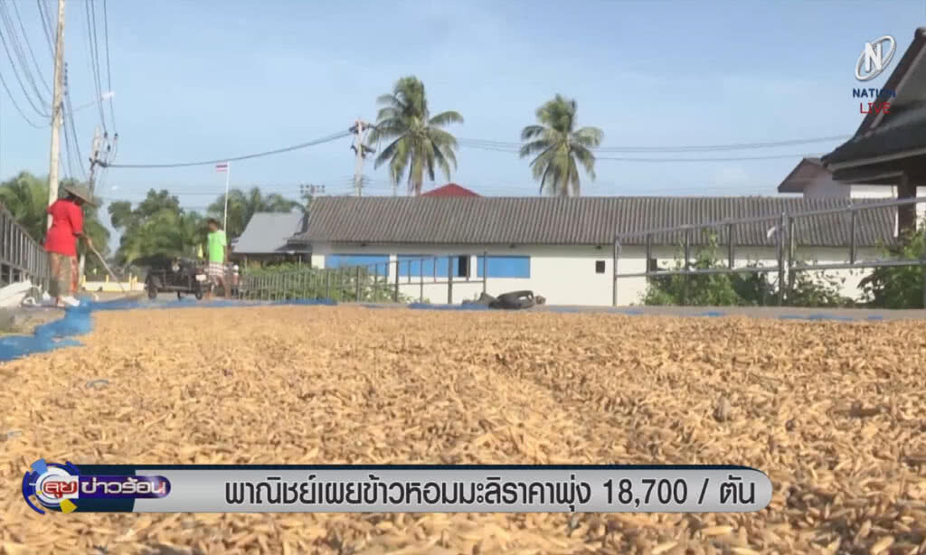 (คลิปข่าว) พาณิชย์เผยข้าวหอมมะลิราคาพุ่ง 18,700 บาท/ตัน (คลิปข่าว) พาณิชย์เผยข้าวหอมมะลิราคาพุ่ง 18,700 บาท/ตัน