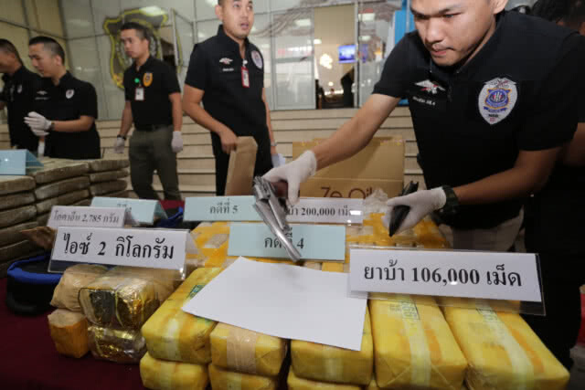 ผบ.ตร.แถลงจับขบวนการค้ายาเสพติดยึดยาบ้า-ไอซ์ค่า70ล.บ.