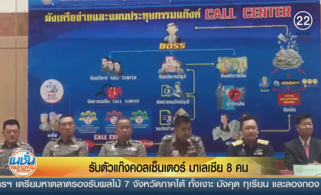 (คลิปข่าว) รับตัวแก๊งคอลเซ็นเตอร์ มาเลเซีย 8 คน (คลิปข่าว) รับตัวแก๊งคอลเซ็นเตอร์ มาเลเซีย 8 คน