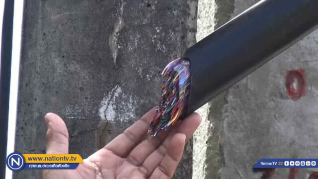 ตัดสายโทรศัพท์ทีโอทีตรังเสียหายกว่า 3 ล้านบาท