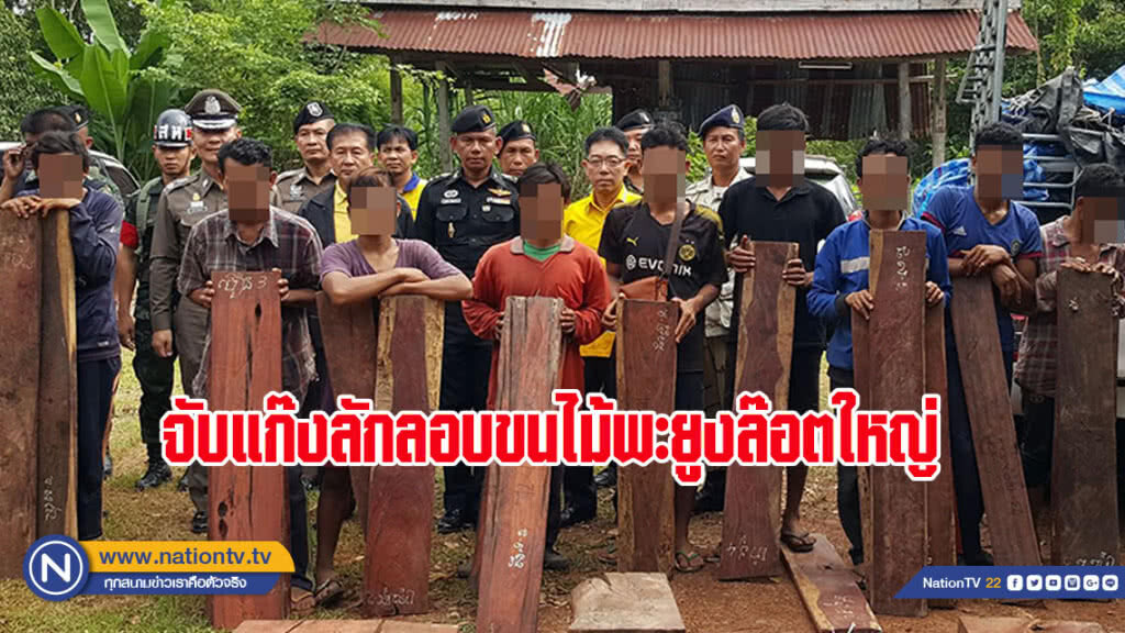 จับแก๊งลักลอบขนไม้พะยูงล๊อตใหญ่ออกจากพื้นที่ป่าสระแก้ว(มีคลิป)