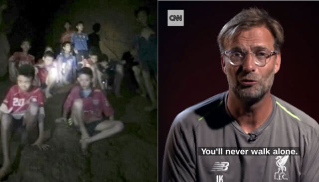 YNWA!! "คล็อปป์" อัดคลิปส่งกำลังใจ 13 ชีวิตถ้ำหลวงปลอดภัย