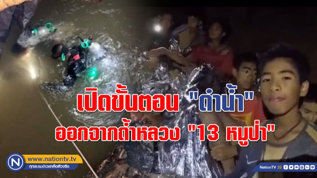 เปิดขั้นตอน "ดำน้ำ" ออกจากถ้ำหลวง "13 หมูป่า"