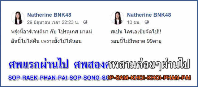 "อีเจี๊ยบ-แนทเธอรีน" พร้อมใจเชียร์ตราไก่ลิ่วชิงบอลโลก