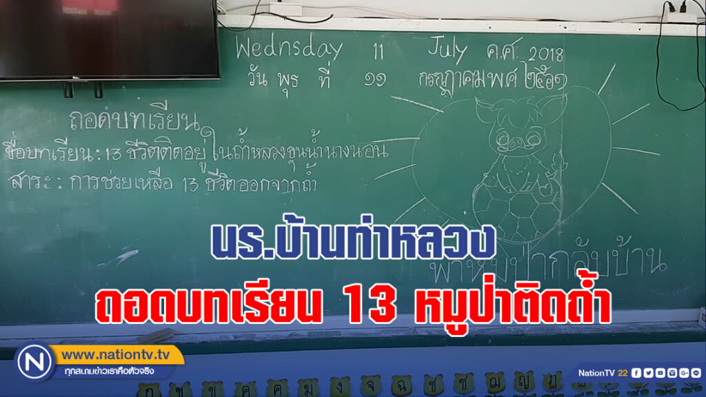 นร.บ้านท่าหลวง ถอดบทเรียน 13 หมูป่าติดถ้ำ