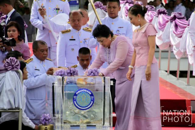 พระองค์โสมฯ เสด็จทรงปล่อยพันธุ์สัตว์น้ำเนื่องในวันคล้ายวันประสูติ