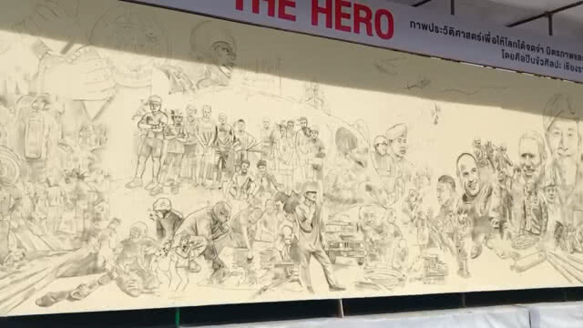 ศิลปินเชียงรายรวมตัววาดภาพ เหตุการณ์ช่วยเหลือ 13 หมูป่า