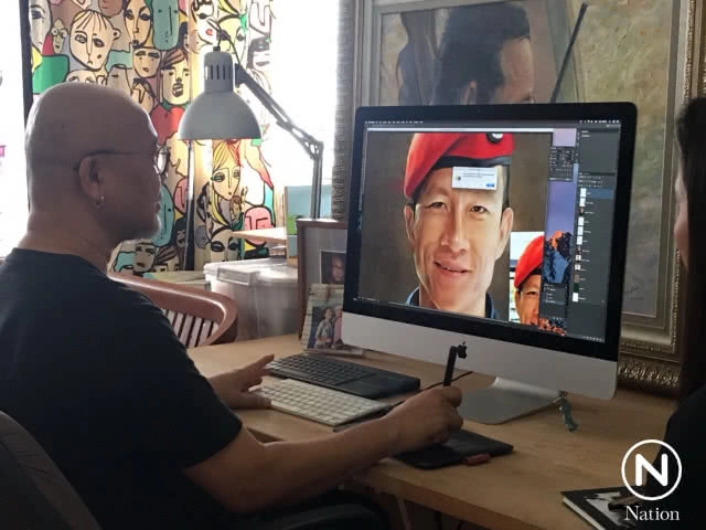 "ผมไม่มีวันลืมจ่าแซม" เปิดใจ "นพพีระ โบศรี" เจ้าของภาพวาดที่มีการแชร์นับแสนครั้ง!!