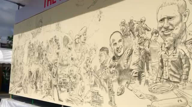 ศิลปินเชียงรายรวมตัววาดภาพ เหตุการณ์ช่วยเหลือ 13 หมูป่า