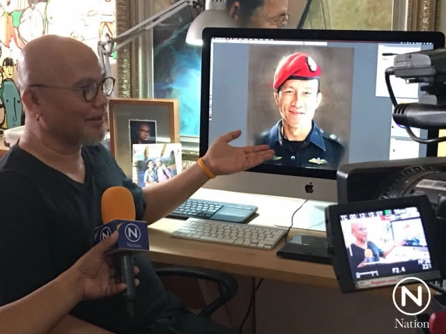 "ผมไม่มีวันลืมจ่าแซม" เปิดใจ "นพพีระ โบศรี" เจ้าของภาพวาดที่มีการแชร์นับแสนครั้ง!!