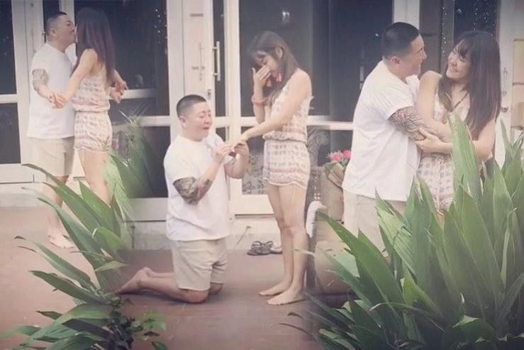 "ป๋าต๊อบ" ควง "ปีใหม่" เผยโมเมนต์ ขอแต่งงานรอบ 2