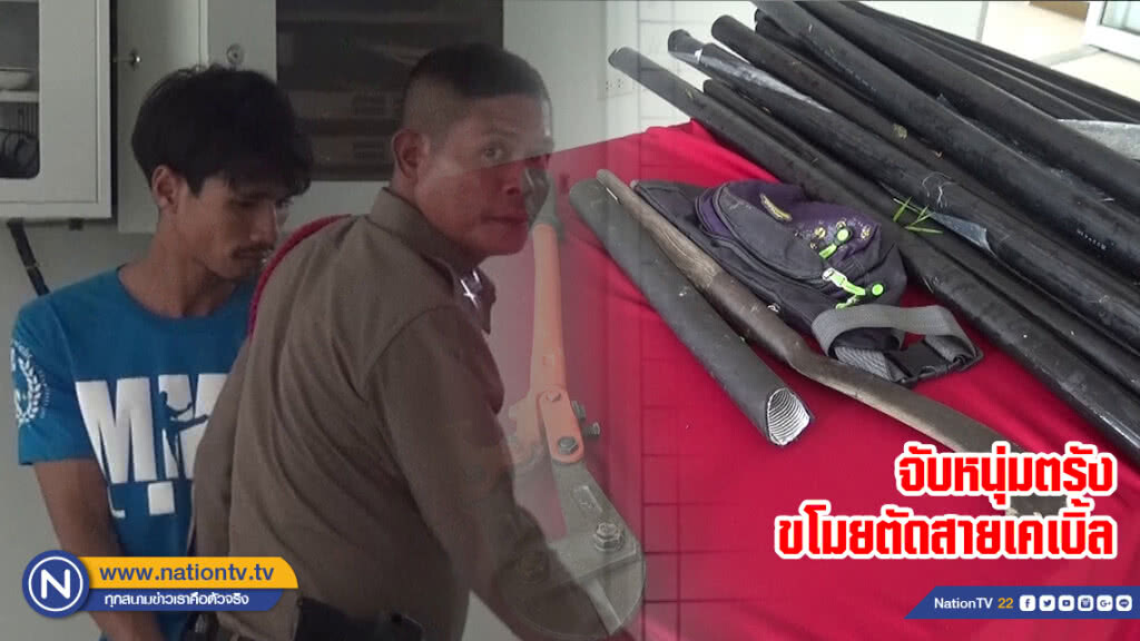 จับหนุ่มตรังขโมยตัดสายเคเบิ้ล
