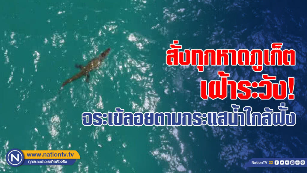 จนท.สั่งทุกหาดจ.ภูเก็ตเฝ้าระวัง จระเข้ลอยตามกระแสน้ำใกล้ฝั่ง