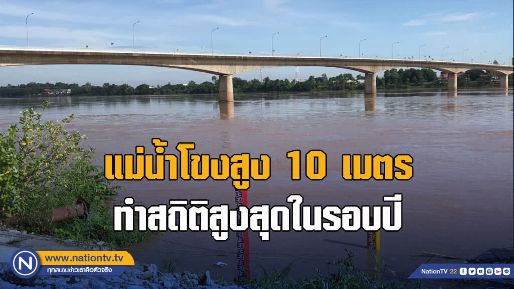 แม่น้ำโขงสูง10 เมตร ทำสถิติสูงสุดในรอบปี