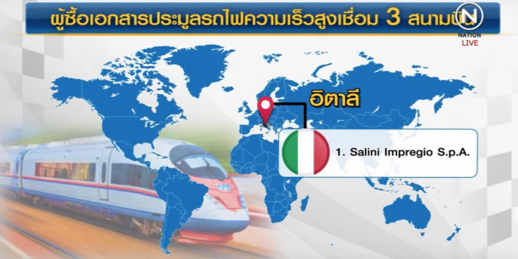 (คลิปข่าว) เอกชนขานรับข้อเสนอประมูลไฮสปีดเทรน