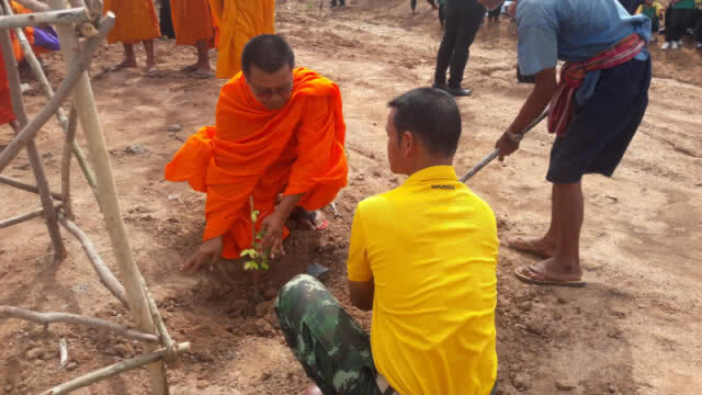 อบต.สวาย จัดกิจกรรม ปลูกต้นไม้-หญ้าแฝก ปล่อยพันธุ์สัตว์น้ำเฉลิมพระเกียรติ