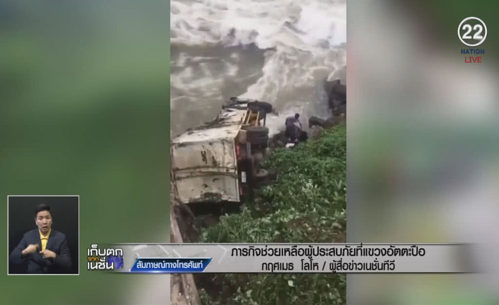 (คลิปข่าว) รถขนของบริจาคฝั่งไทย ตกสะพานที่อัตตะปือ ตาย 1 ราย (คลิปข่าว) รถขนของบริจาคฝั่งไทย ตกสะพานที่อัตตะปือ ตาย 1 ราย