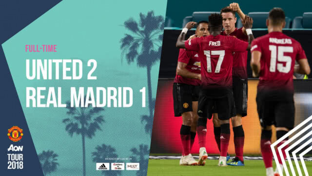 "ผีแดง" อุ่นสวย! เฉือนราชันชุดขาว 2-1