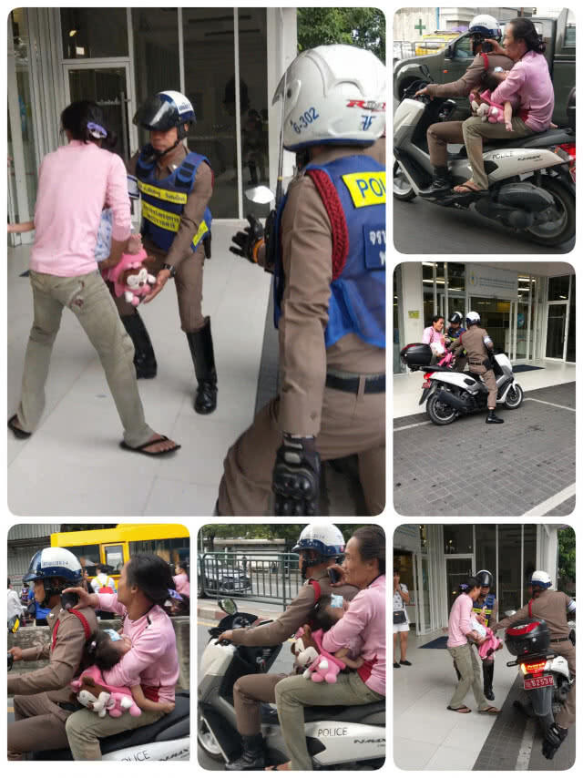 ลุ้นสุดใจ! ตร.โครงการพระราชดำริ บึ่งรถส่งเด็กป่วย