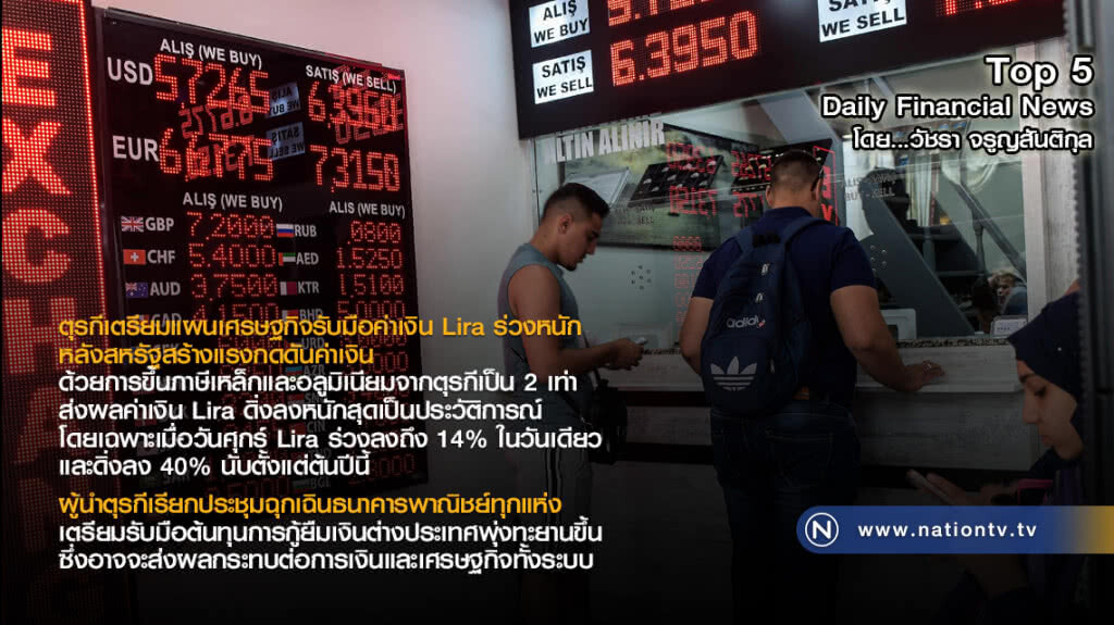 ตุรกีเตรียมแผนเศรษฐกิจรับมือค่าเงิน Lira ร่วงหนัก!