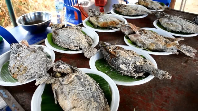 จัดแข่งขันกินปลาเผา เทศกาลกินปลา ราชาแห่งโปรตีน