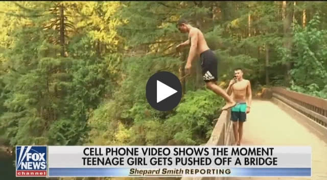 จ่อดำเนินคดี!!! สาว 18 ชาวแคนาดาผลักเพื่อนตกสะพาน 60 ฟุต
