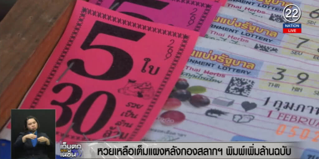 (คลิปข่าว) หวยเหลือเต็มแผงหลังกองสลากพิมพ์เพิ่มล้านฉบับ (คลิปข่าว) หวยเหลือเต็มแผงหลังกองสลากพิมพ์เพิ่มล้านฉบับ