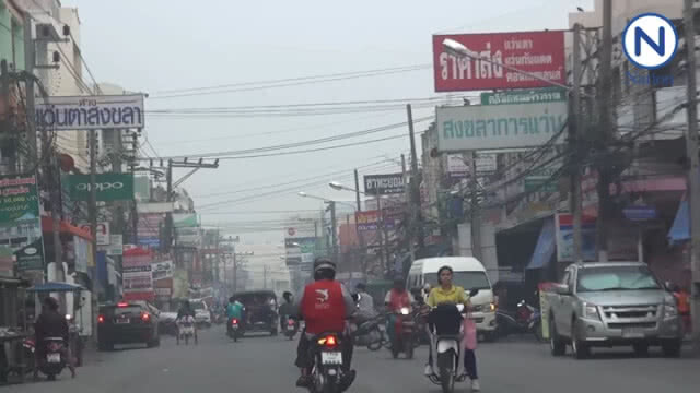หมอกควันไฟป่าอินโด ปกคลุม "ทะเล-ตัวเมือง" จ.สงขลา