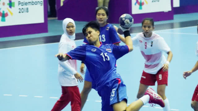 แฮนด์บอลสาวไทย ถล่ม อิเหนา34-16