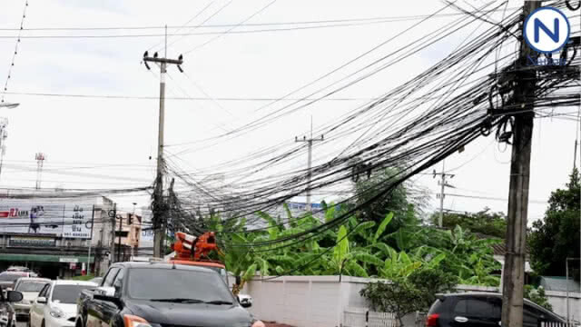 นอภ.สัตหีบ นำทัพ 4 ฝ่าย จัดระเบียบสายไฟรอบเมือง ยกระดับความเจริญรองรับ EEC