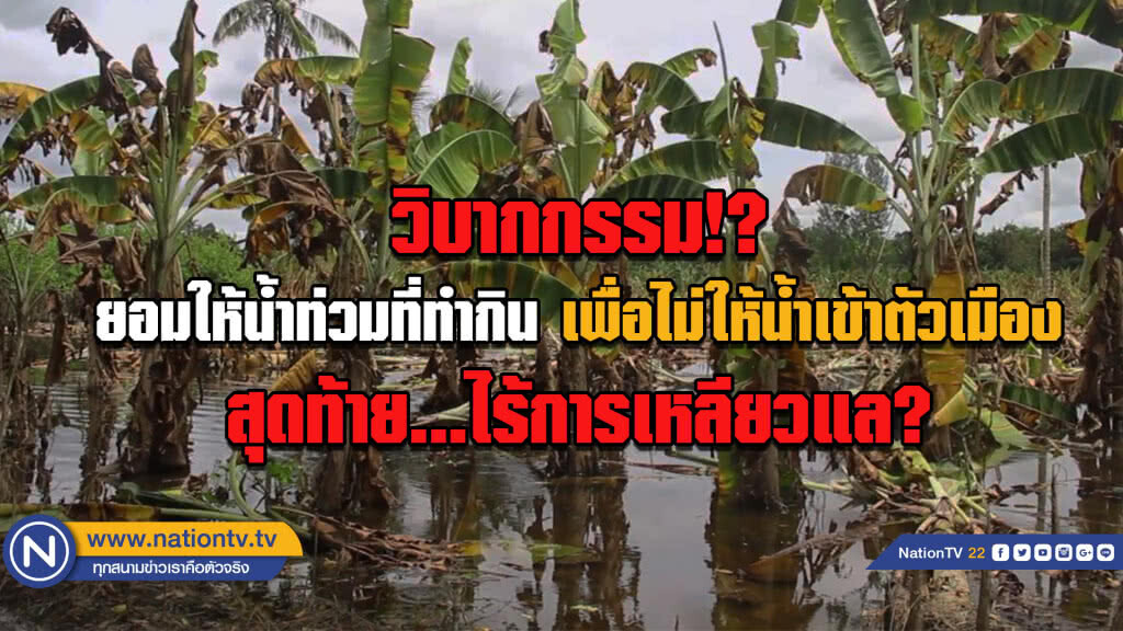 ยอมให้น้ำท่วมที่ทำกิน เพื่อไม่ให้น้ำเข้าตัวเมือง สุดท้าย...ไร้การเหลียวแล?