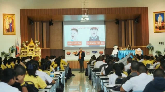 บรรยากาศกิจกรรม Roadshow ติวสหพัฒน์ admission ที่ ร.ร.สายปัญญารังสิต