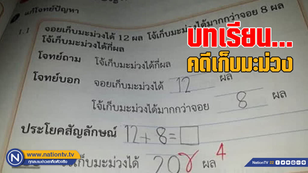 บทเรียนคดีเก็บมะม่วง บทเรียนคดีเก็บมะม่วง