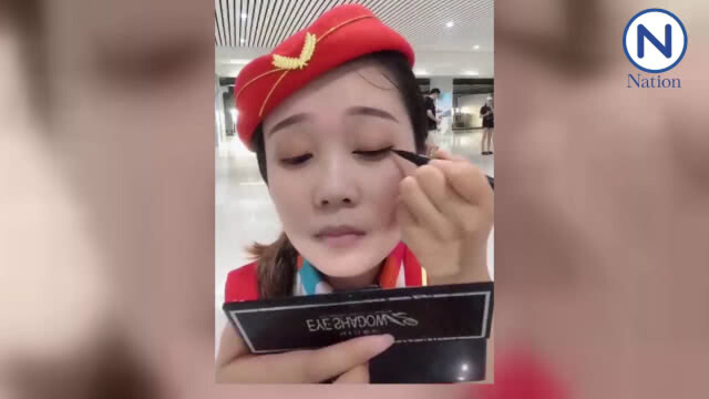 (คลิป) เมคอัพขั้นเทพ "แอร์โฮสเตส" จากหน้าสุดโทรมเป็นหน้าสุดสวย